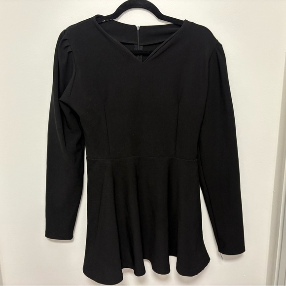 Black Peplum Top - Picture 1 of 4